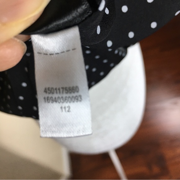 White House Black Market Women's Black with White Polka Dot Dress Size 10 - Picture 8 of 9